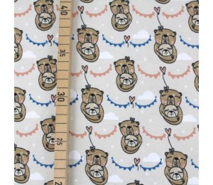 Designerstoff Biojersey Endless Love - beige